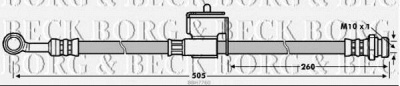 BORG & BECK bbh7760 -  Тормозной шланг